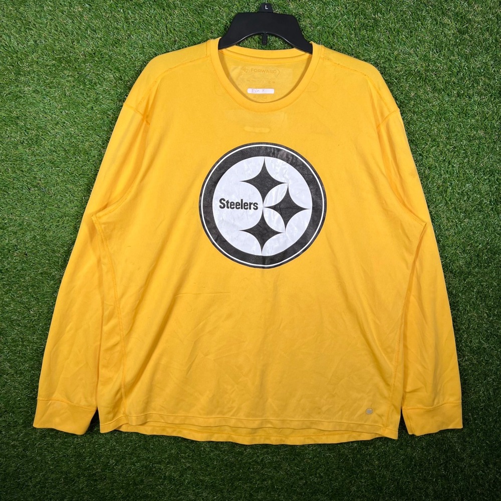 47 Forward Pittsburgh Steelers Mens XXL Yellow‎ Long Sleeve Performance T-Shirt
